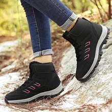 Теплые Зимние удобные уличные женские ботильоны на шнуровке; женские зимние ботильоны на меху; женские ботинки; Женская прогулочная обувь