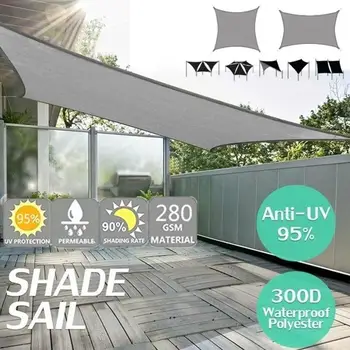 

Shade Sail UV 3-4 People Outdoors Travel Waterproof Camp Shade Canopy Gazebo Awning Oxford Cloth Moisture Proof Camping Mat