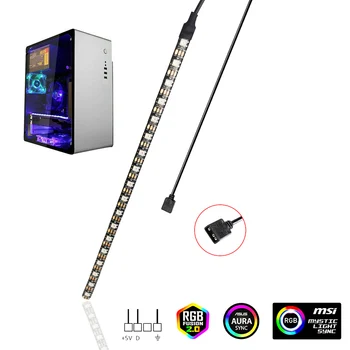 

2m Addressable WS2812b Digital led Strip Light for PC 3 PIN 5V ADD Header RGB PC case Motherboard For ASUS Aura SYNC MSI Mystic