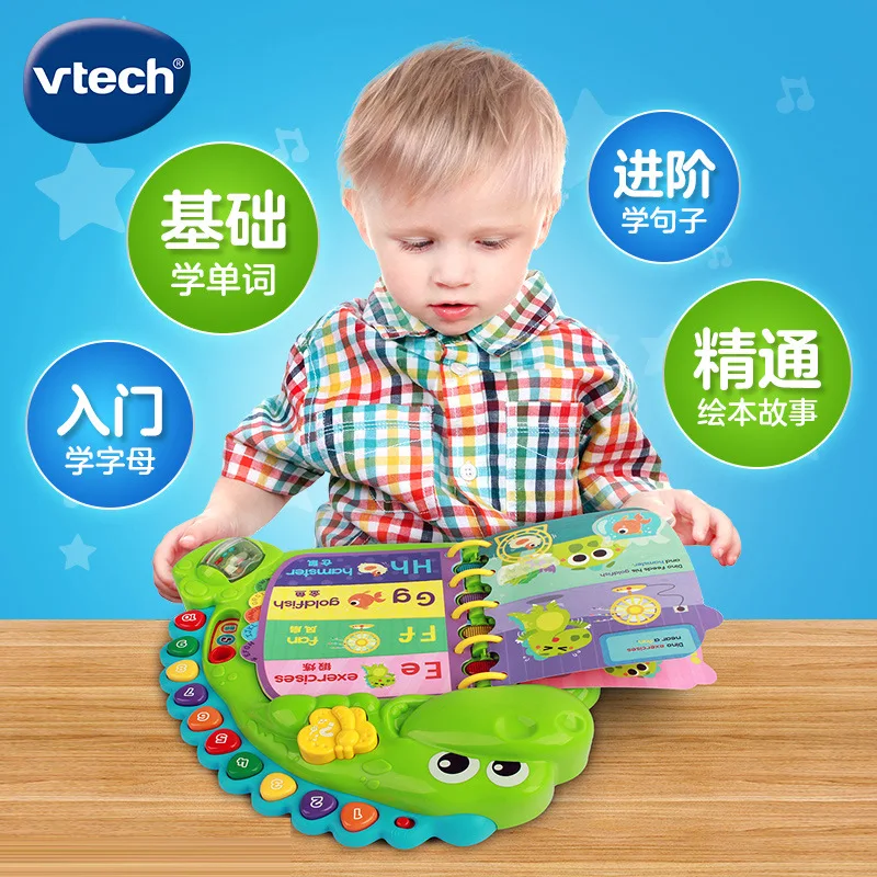 

VTech Vtech Dinosaur Story Book Learning English Lettered Spelling Early Learning Machine Electronic Point Reading Machine ENLIG