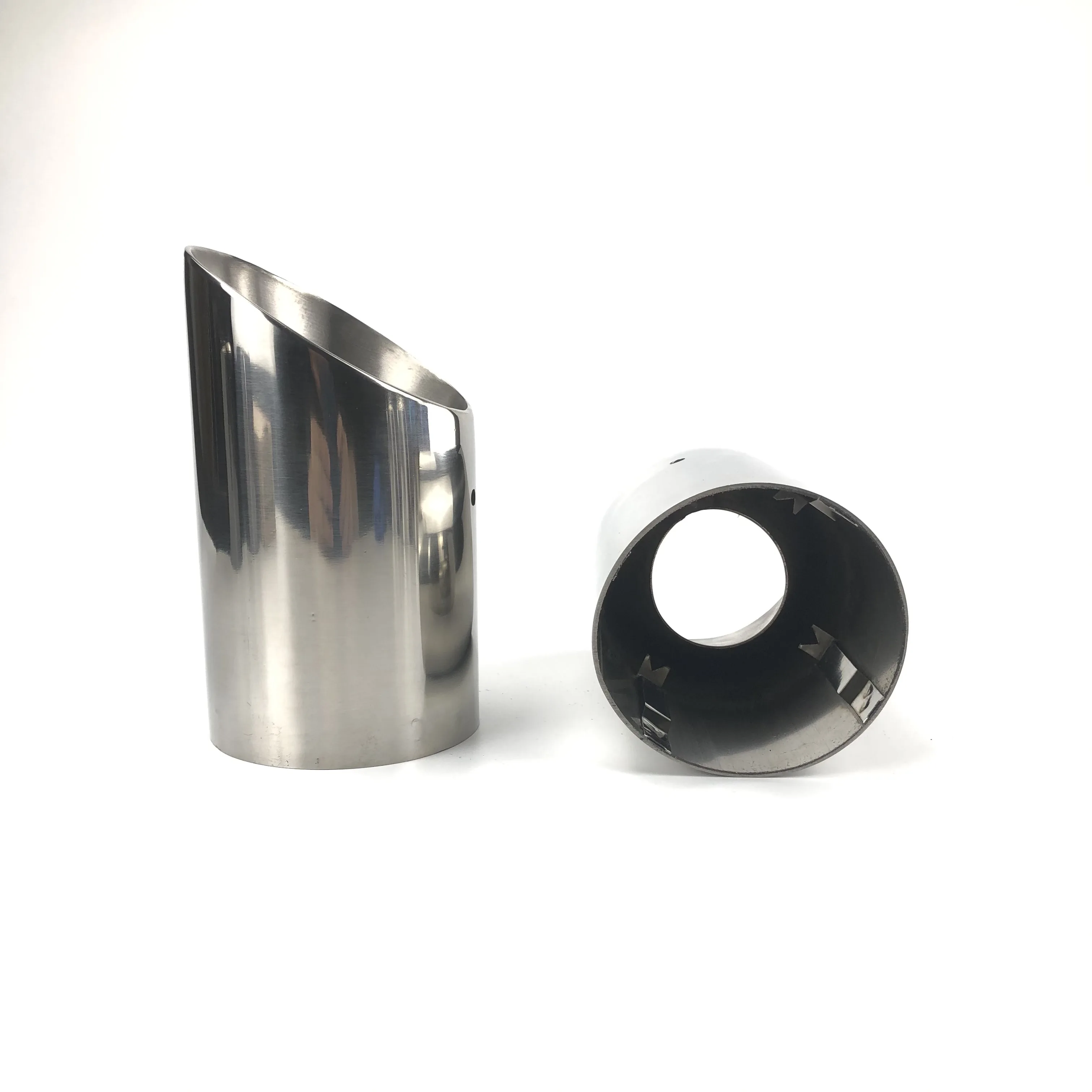 2pcs/set Stainless Steel Car Exhaust Pipe Tip Rear Muffler pipe Cover case For Ford Escape Kuga 2013-car exhaust tip cover