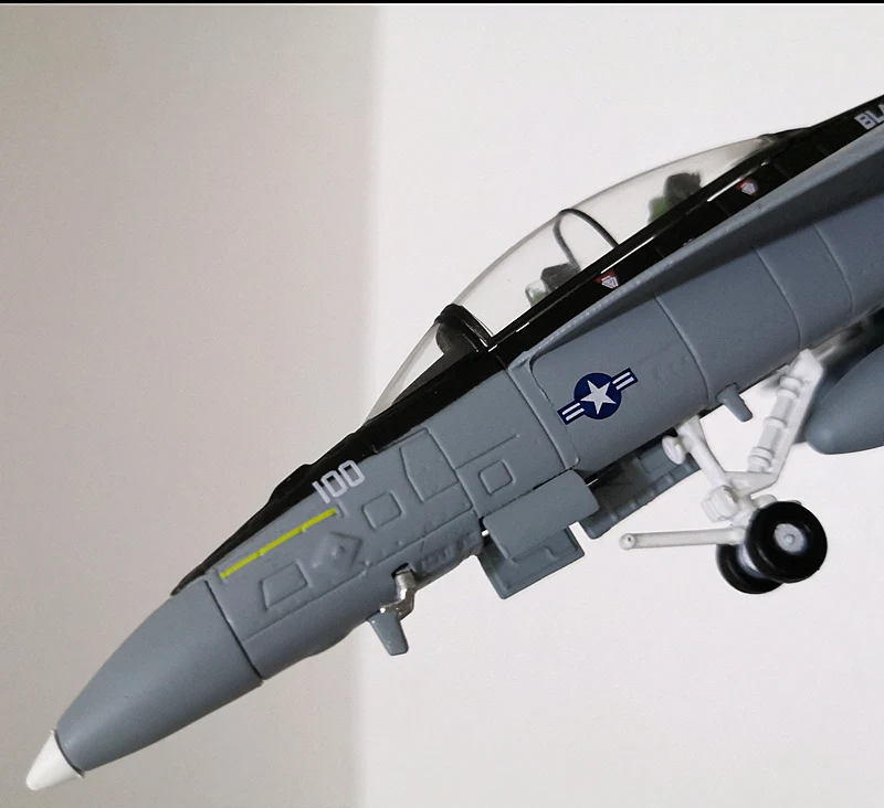 19 см 1/100 масштаб F18 F-18 F/A-18 Boeing Hornet многоцелевой истребитель ВВС США литой Самолет Модель Коллекция подарок