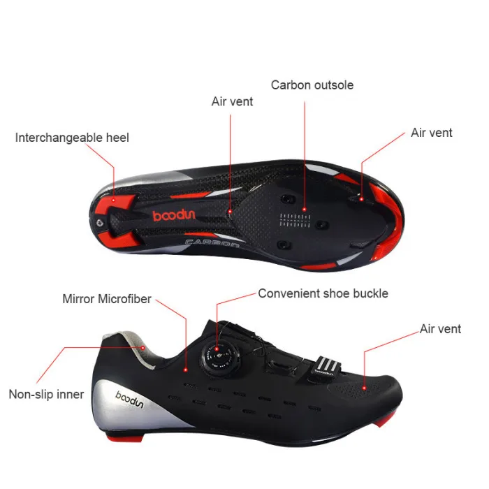 Обувь для велоспорта, для шоссейного велосипеда, самофиксирующаяся, дышащая, углеродное волокно, обувь для велоспорта, спортивная обувь ENA88