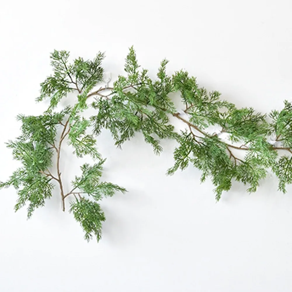 

Simulation Christmas Pine Branch Rattan Artificial Snow Flocking Branch for DIY Christmas Wall Decoration Hanging Ornaments