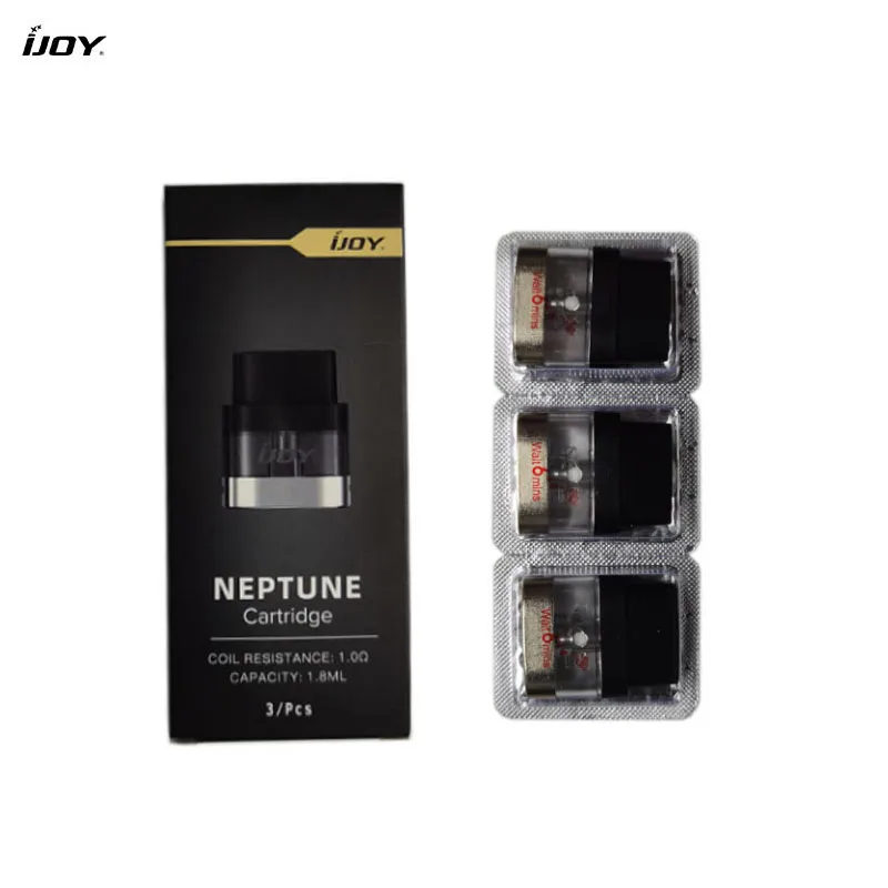 

3/6/9/30pcs Original iJoy Pod Cartridge 1.8ml Tank & 1.0ohm coil for IJOY Neptune Kit E Cigarette Atomizer Tank