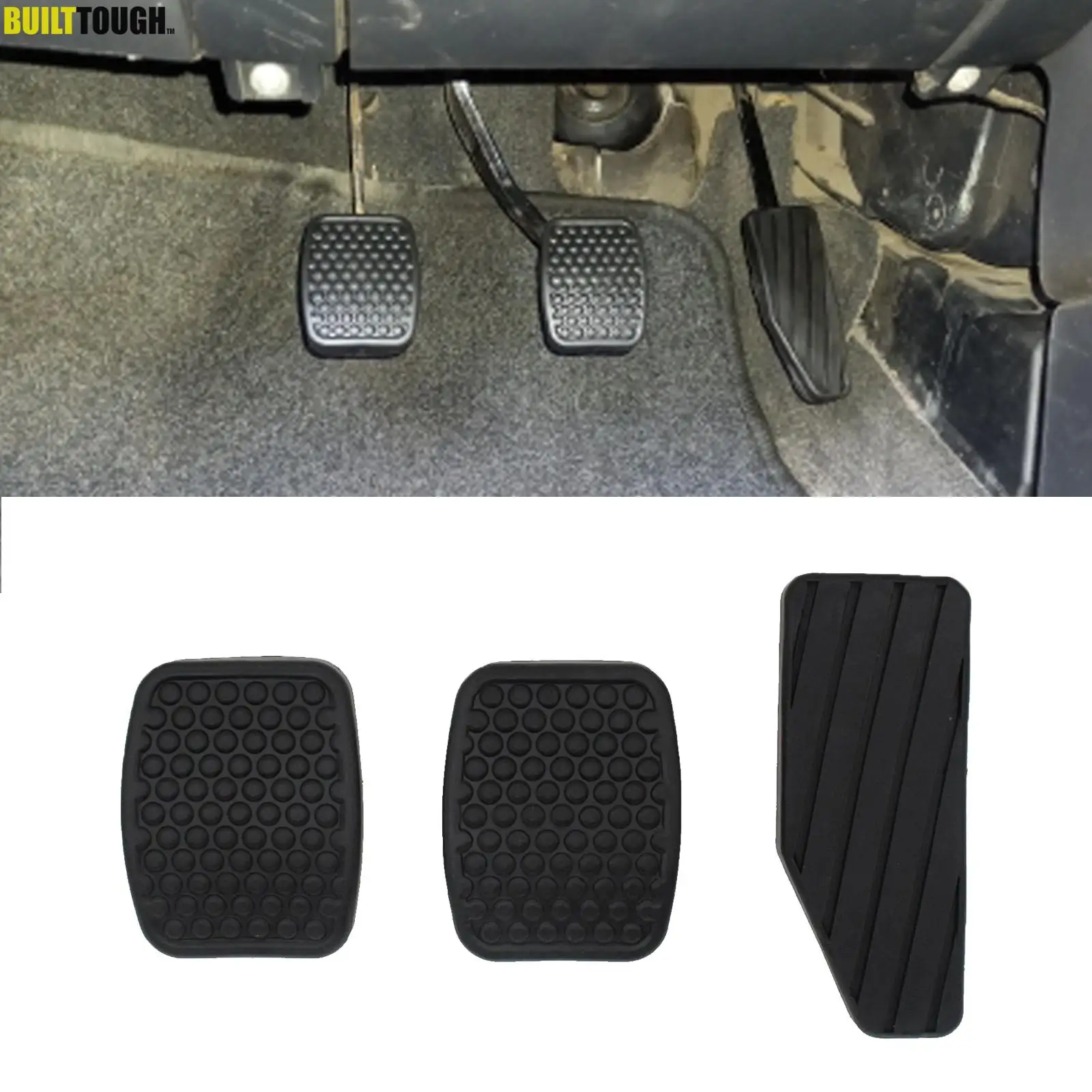 Car Brake Clutch Accelerator Pedal Rubber Pad Pedal Cover Kit Set For