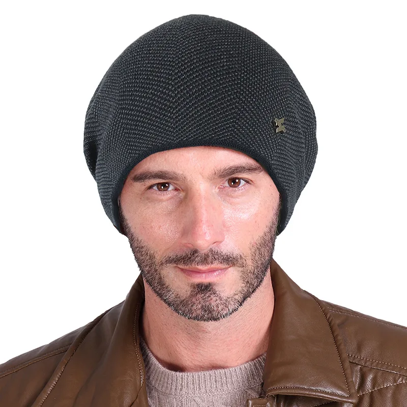 masculino malha casual gorros skullies mais veludo 03