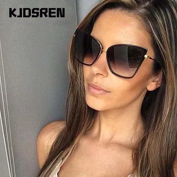 

2020 New Cat Eye Sunglasses Women Gradient Mirror Sun glasses Alloy Frame Ladies Sexy Sunglasses Female Shade Glasses oculos