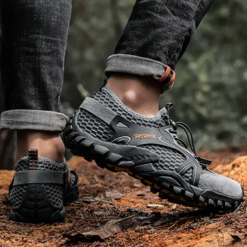 

Men Hiking Shoes Summer Quick Dry Water Shoes Mesh Beach Outdoor Hiking Sandals Trekking Shoes Trail Footwear Mens Hiking Boots