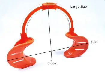 

Dental Soft Silicone C-Type Orthodontic Mouth Opener Cheek Retractors Teeth Whiting Orange 121°C Large