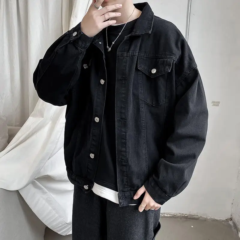 2020 Men Jeans Jacket Coats Casual Windbreaker Ribbons Pockets Men's Overalls Bomber Hip Hop Streetwear Man Outwear | Мужская одежда