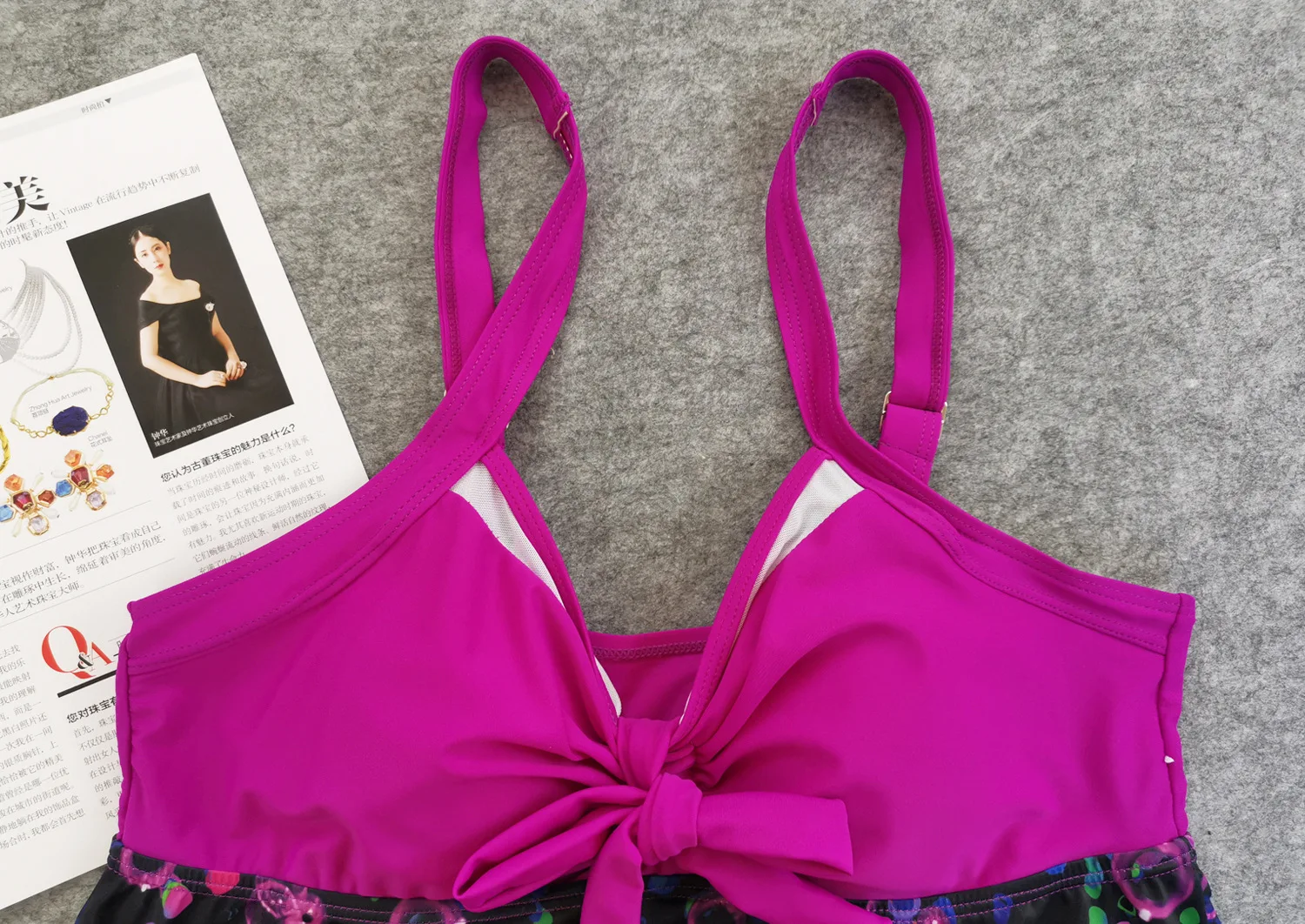 

2020 Europe And America New Style Digital Printing Large Size Split Type Two-Piece Swimwear Plus-sized High-waisted Boxer WOMEN'