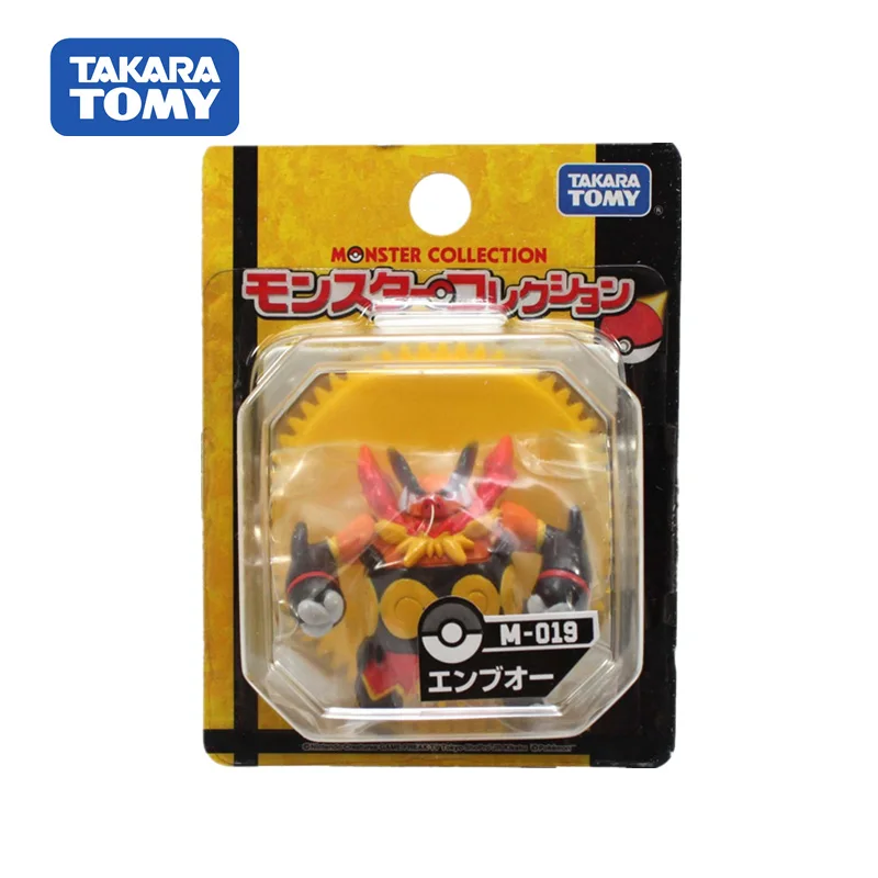 

Takara Tomy Pokemon Monster Collectibles Action Figure Enbuoh Emboar Pocket Monster Dolls Toy for Children