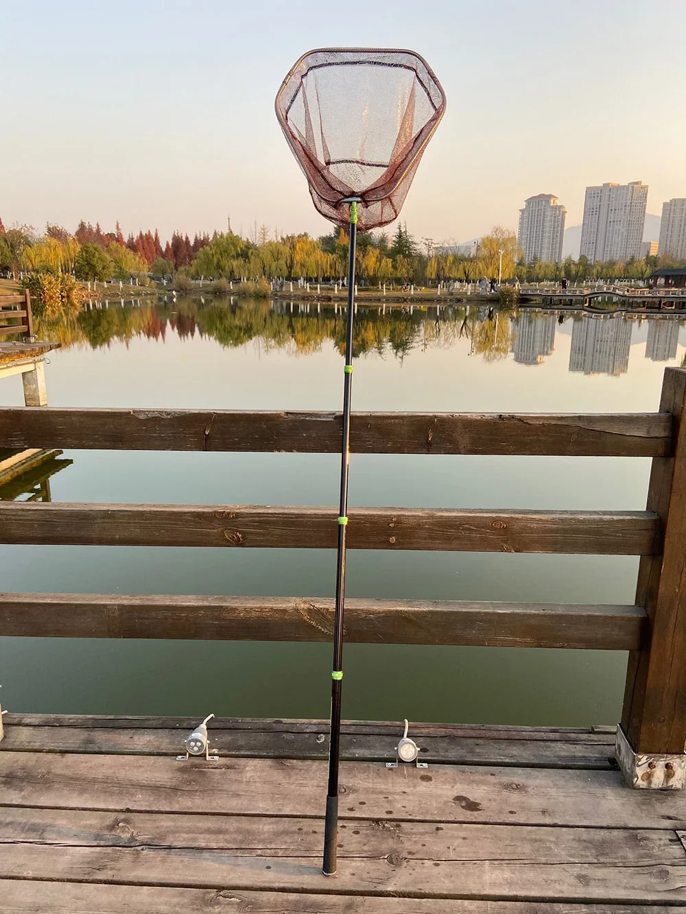 Fishing rod for landing hand Nets 4M 3M 2.1M Folding Carbon rod Nylon Collapsible steel Tackle tank Hole Depth Dip for fishing