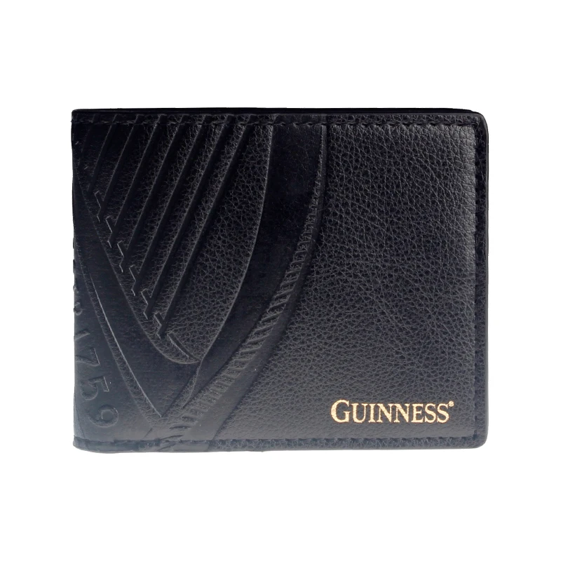 Классический черный двойной кошелек Guinness