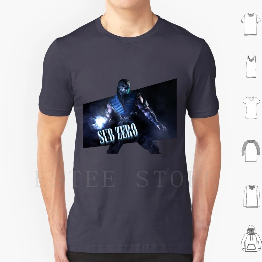 Mortal Kombat-Sub-Zero T Shirt Uomo Cotone 6Xl Mortal Kombat Sub Zero Subzero Cold Winter Freeze Fighting Game Videogioco