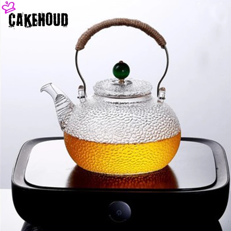 CAKEHOUD высококачественный термостойкий стеклянный чайный набор Китай пуэр чай кунг-фу чайник с ручкой удобный офис отопление чайник