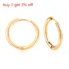 LUXUSTEEL Hoop Earrings Women Gold /Rose Gold/Black Color Round Circle Earring Ear Ring Clip Earrings aretes Mujer ► Photo 2/6