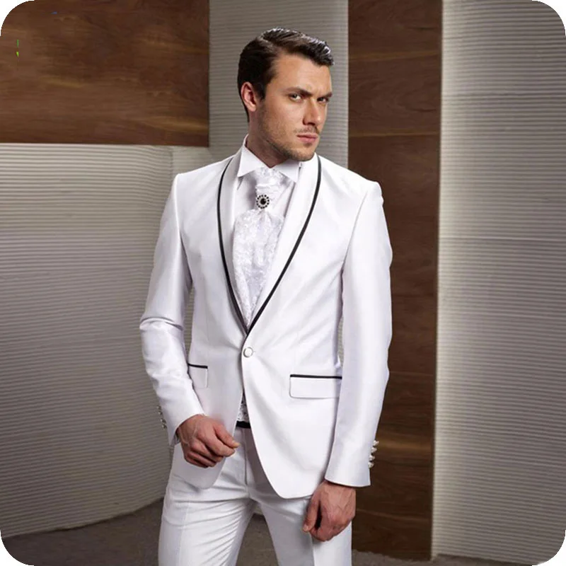 Custom-White-Men-Suits-Wedding-Bridegroom-Groom-Shawl-Lapel-Formal-Tuxedo-Prom-Party-Man-Blazer-Costume