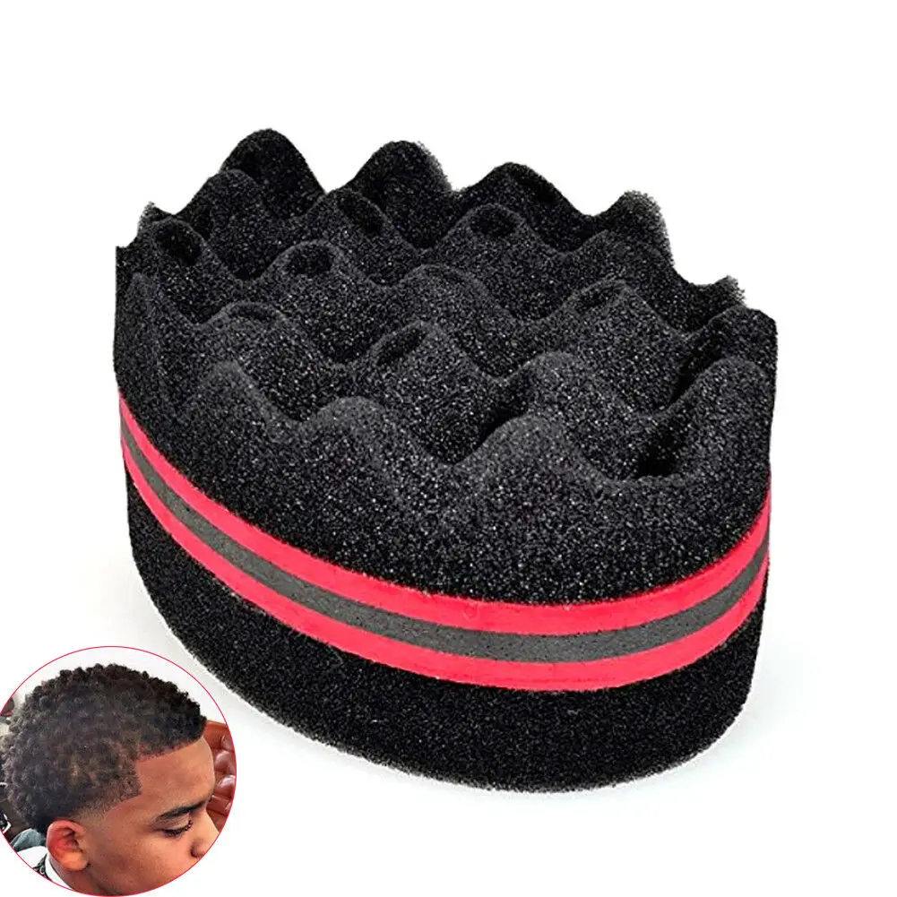 

Sponge Brush Double Sided Barber Sponge Hair Brush Multi-Holes Side Sponge Brushes For Afro Twists Curls Waves Braids Unisex