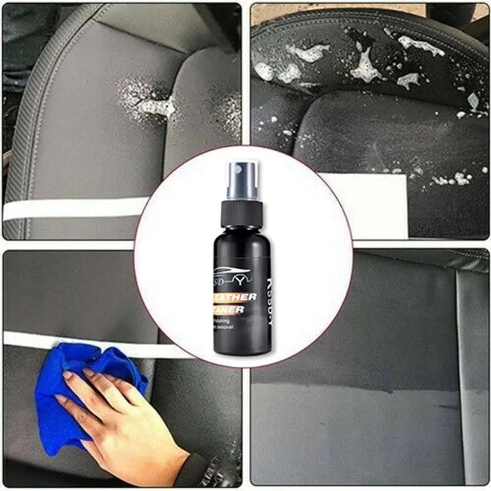 

30/50ML Leather Renovated Cleaner Car Interior Surface Cleaner Deep Cleaning Seat Polish Wax Car Inner Dashboard Cleaning Tool