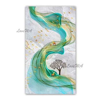 

Latest Gold Foil Textured Oil Painting Real 100% Hand Painted Unframed Paintings Artwork Image And Craft For Living Room Decor