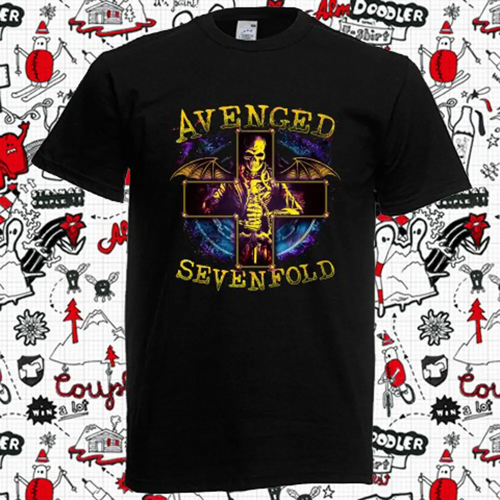 Новая забавная Мужская черная футболка Avenged Sevenfold с Градом королю размером от S до