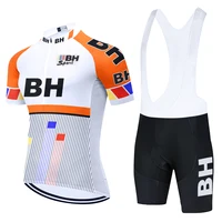 Orange BH Team Cycling Jersey Set 2021 20D PAD MTB Roupa Ropa Ciclismo Clothing Men Summer Maillot Cycling Outdoor Wear
