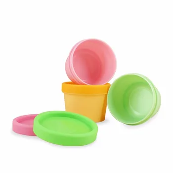 

2Pcs Refillable Bottles 50gTravel Face Cream Lotion Cosmetic Container Plastic Empty Makeup Jar Pot 6 Colors