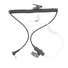 

3.5mm RECEIVER/LISTEN ONLY Surveillance Headset Earpiece with Clear Acoustic Coil Tube Audio Kit For Two-Way Radio Transceiver