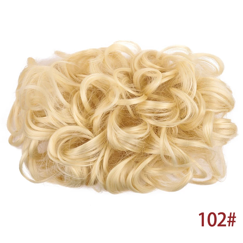 MUMUPI эластичная резинка чистая кудрявый шиньон с двумя пластиковые расчески Updo покрытие волос булочка афро шиньон синтетический шиньон