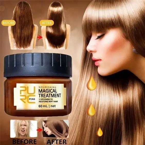 Magical keratin Hair Treatment Mask 5 Seconds Repairs Damage Deep Root for Silky | Красота и здоровье