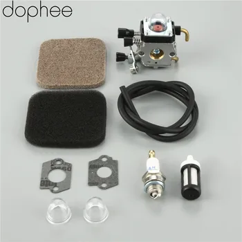 

dophee Trimmers Parts Carburetor Carb +Gasket Fuel Line Filter Primer Bulb for STIHL FS85 FS75 FS80 KM85 HS75 HS80Brush Cutter