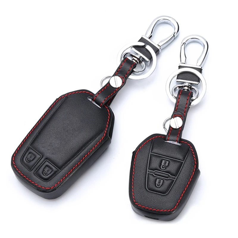 

1 Pcs Car Key Case Cover Leather Holder Chain For Isuzu / New Isuzu D-max / Mu-x Car key Shell Protecor Keychain Car Styling