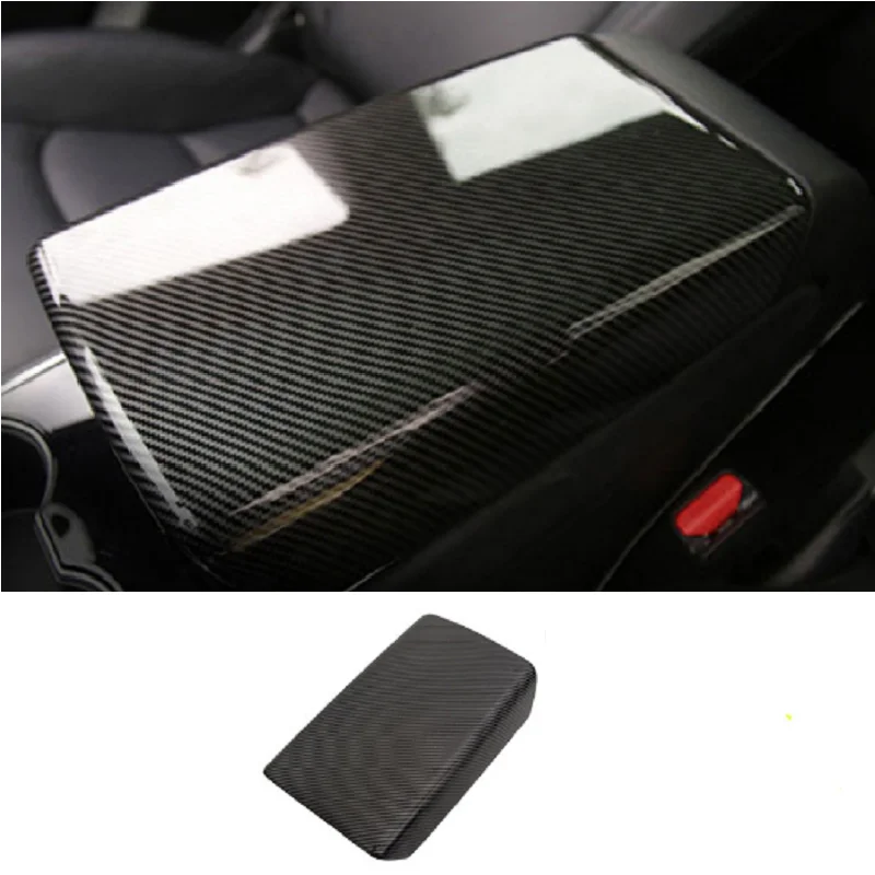 

Carbon Fiber Car Armrest Latch Cover Center Console Cover Storage Box Lid Interior Accessories For Tesla Model 3/Y 2017-2021