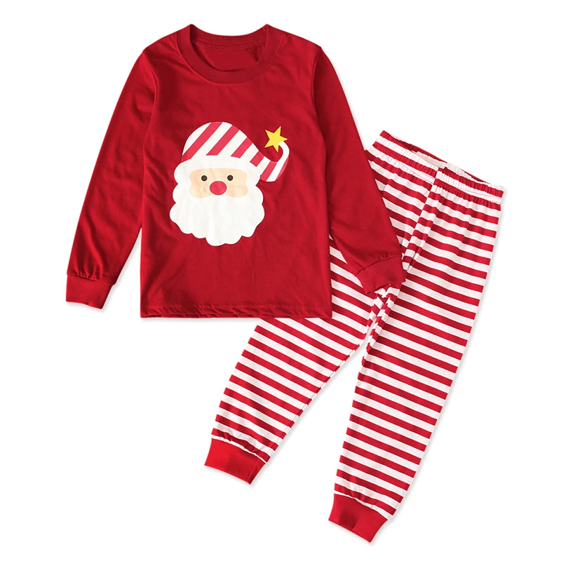 Новинка; для маленьких девочек и мальчиков, ночное белье, Санта Клаус Ночная одежда с оленем, комплект одежды для сна, комплекты для детей Детская осенне-зимняя одежда с рождественским мотивом - Color: 60112C