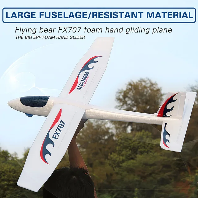 2020 FX707S Airplane Hand Glider Plane Throwing Airplane Soft Foam Airplane Aircraft Model DIY Toys for Kids High Performance 6
