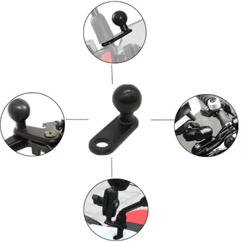

L Shaped Aluminum Alloy Base Holder Rubber Ball Head Rearview Mirror for Motorcycle Electric Vehicles Scooter Cellphones