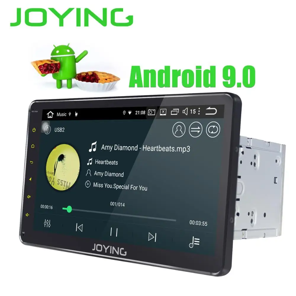 Best 10" Double 2 Din Android 9.0 Car Radio Stereo 2GB+16GB Multimedia player GPS Navigation Head Unit Built in DSP Video out Mirror 3