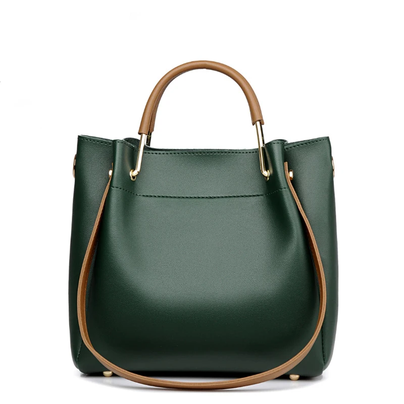 

Casual Large Capacity Women Tote Shoulder Bag PU Leather Ladies Bucket Handbag Messenger Bag Soft Shopping Crossbody Bag