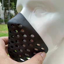 Маска Человека-паука из кремнезема, маска Человека-паука для косплея, реквизит, маска на пол-лица для Хэллоуина, маски, черный, красный