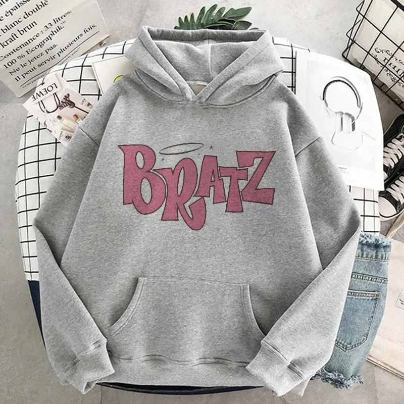 Bratz letter print sweatshirt Kawaii cute even autumn and winter hoodie