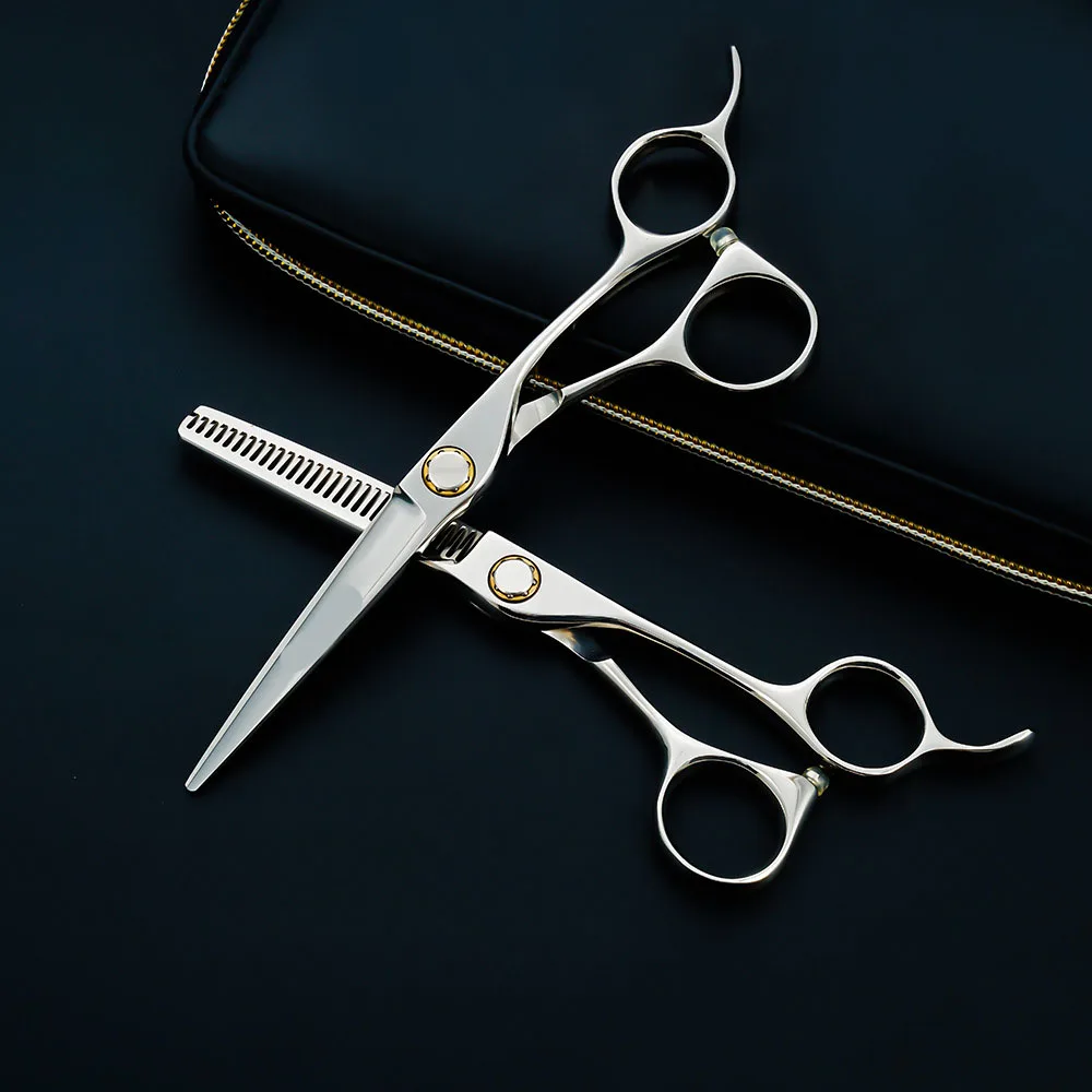 bearing screw Deer tooth 6" Hair Scissors Right hand Cutting Thinning
