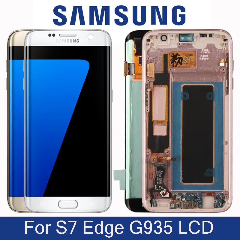 Оригинальный SUPER AMOLED ЖК-дисплей 5 дюйма для Samsung Galaxy S7 Edge G935 G935F G935FD сменный