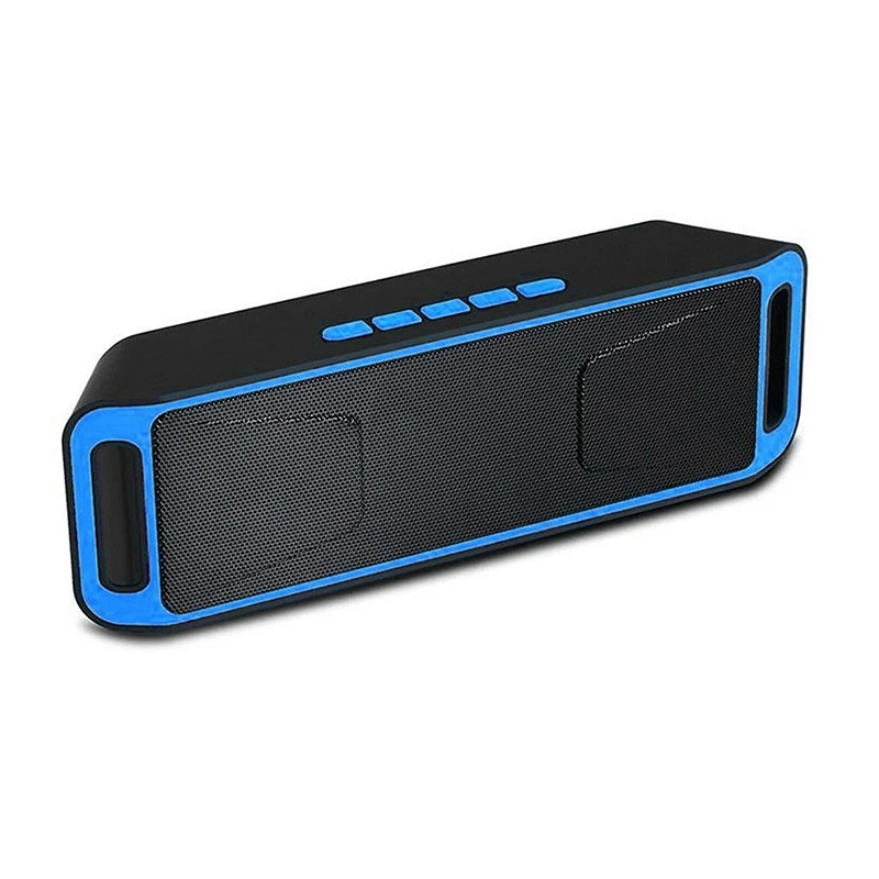 Blue 1 шт. автомобильный комплект громкой связи с bluetooth, автомобильный беспроводной динамик, портативный USB мини бас стерео для путешествий, кемпинга, пеших прогулок, вождения - Название цвета: Blue