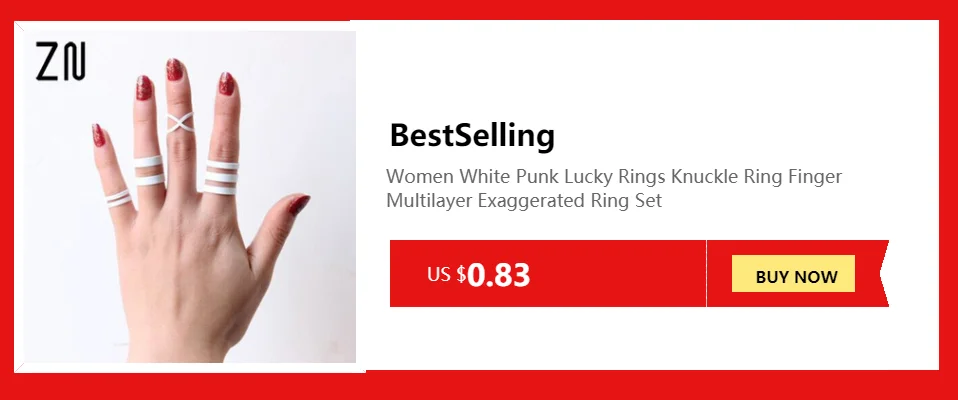 Женские белые панковские счастливые кольца, кольцо на кончик пальца, многослойное увеличенное кольцо, набор