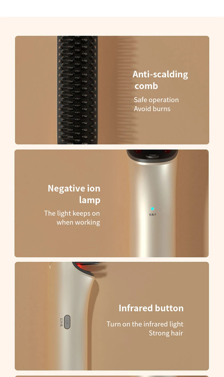 Gadgetoo Youpin Riwa Negative Ion Hair Straightening Comb Electric Hot Comb Brush Gadgetoo Youpin Riwa Negative Ion Hair Straightening Comb Electric Hot Comb Brush