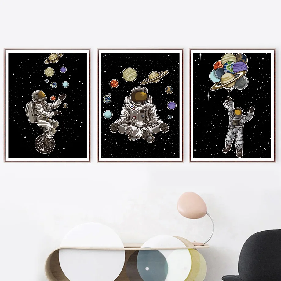 Space-Man-Planet-Astronaut-Star-Abstract-Wall-Art-Canvas-Painting-Nordic-Posters-And-Prints-Wall-Pictures (3)