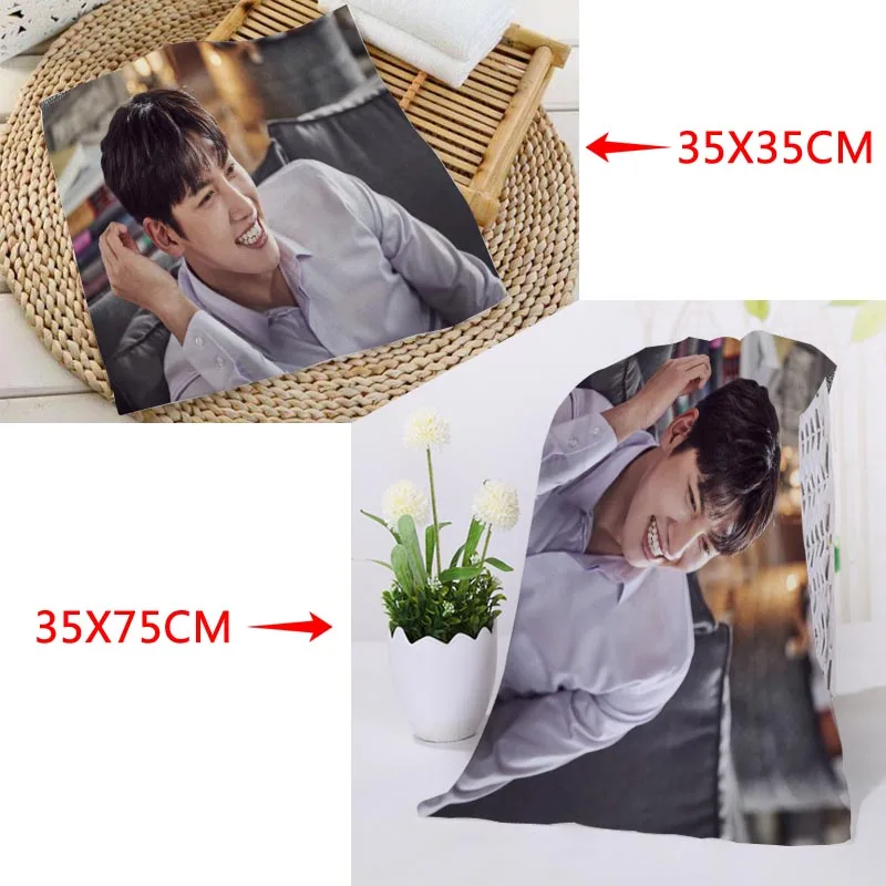 35x35 см, 35x75 см полотенца на заказ KPOP Ji Chang wok печатные квадратные полотенца микрофибра Абсорбирующая сушка банные полотенца мочалка - Цвет: 17