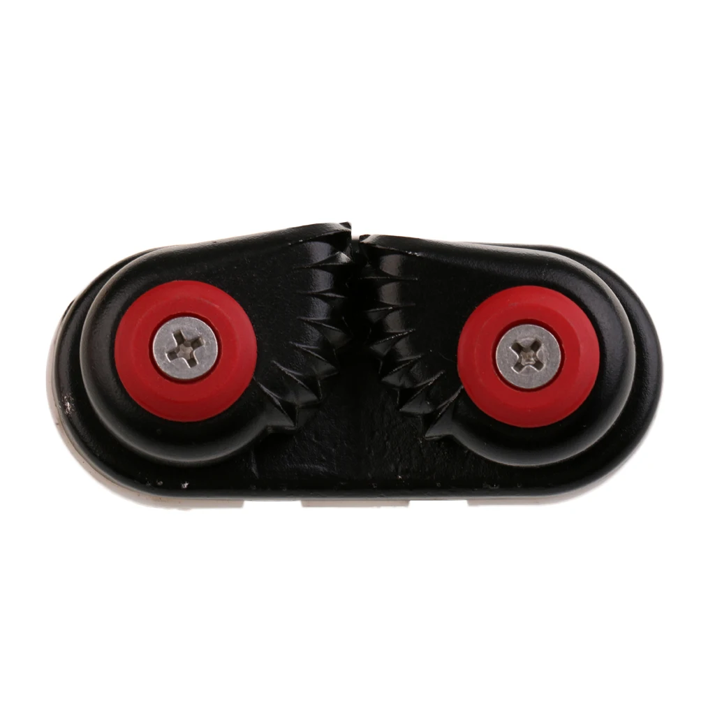 ABS Plastic 2 Row Ball Bearing Composite Cam Cleat - 4 Pieces, Black
